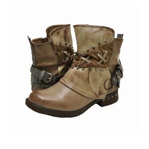 Pierre Dumas Perham-7 Women's Block Heel Mid-Calf Moto Boots